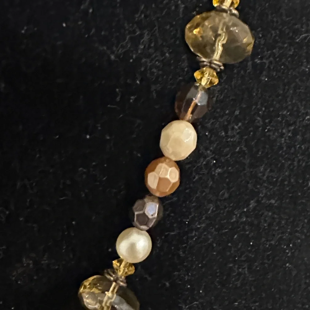 Elegant Paisley Silk Tie with Gold rhinestone snake on beaded necklace.